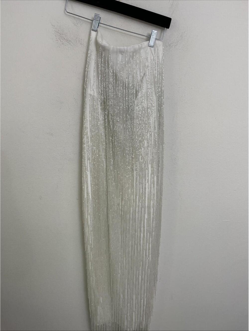 Baobab Collection Magia White Strapless Fringe Maxi Dress - Picture 11 of 14